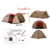 Tundra - tente 3/4 pers. avec très grande avancée, camping
