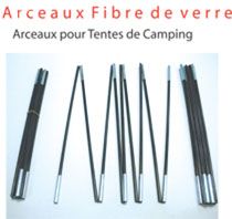 Arceaux fibre de verre 8 mm. - arceaux de tente de camping en fibre de verre