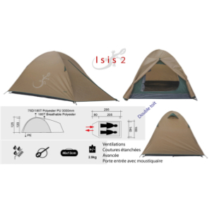 Isis 2 - tente 2 pers. – dôme pour camping/festivals